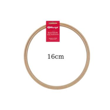 Imagem de Bastidor de Madeira para Bordado Nurge sem Tarracha 16cm