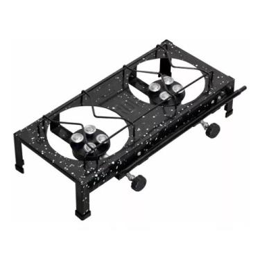 Imagem de Fogão 2 Bocas Cook Industrial Alta Pressão Preto com Mangueira - ROA -