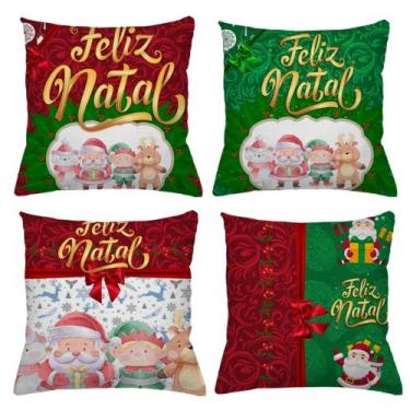 Imagem de Kit 4 Capas de Almofadas Natalinas Decoração - Gabi Flor Confecções, N