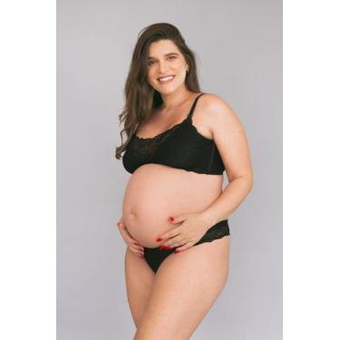 Imagem de Sutiã de renda de amamentação preto clara - Santo d'Amore,  P