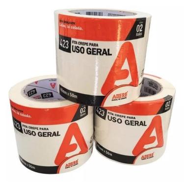 Imagem de Kit 6 Fita Crepe 423 USO Geral 48MM X 50M Adere