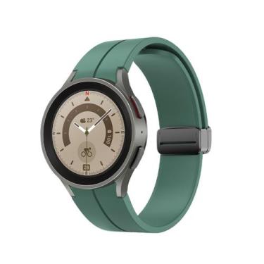 Imagem de Pulseira Silicone Fecho Magnético para Galaxy Watch 5 Watch5 Watch 4 W