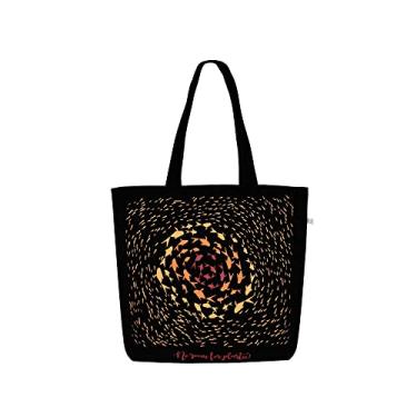Imagem de Ecoright Sacola de lona estética feminina grande com zíper com bolso, bolsa feminina para ioga, trabalho, praia, Sem espaço para plástico (preto), One Size