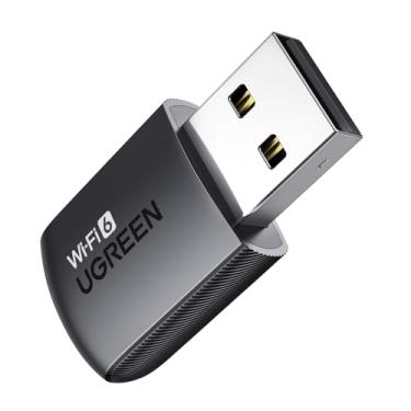Imagem de UGREEN Adaptador WiFi para PC de mesa, AX900 USB WiFi 6 adaptador com banda dupla de 5GHz/2,4 GHz, driver integrado para Windows 10/11