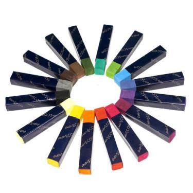 Imagem de Giz de Lousa Apiscor Cera de Abelha Waldorf Caixa 16 Cores