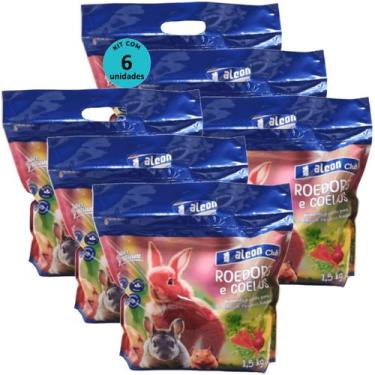 Imagem de Alcon Club Roedores e Coelhos 1,5Kg Super Premium Kit Com 6