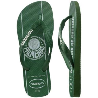 Imagem de Chinelo Havaianas Top Times Palmeiras coleção 2024/25, Verde, 39/40