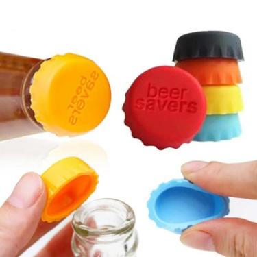 Imagem de Tampa De Garrafa De Silicone Cerveja E Vinho Kit 6 Unidades - Things N