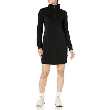 Imagem de Andrew Marc Vestido de moletom feminino, Preto, P