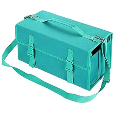 Imagem de Bolsa de ombro simples e personalizada, sacola, marca o armazenamento de canetas, bolsa de arte e pintura, Verde lago, One size fits all
