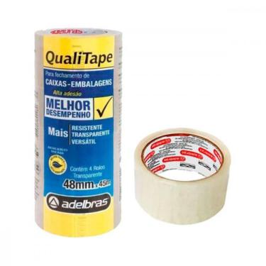 Imagem de Fita Adesiva P/Emb.Transp.Adelb.48X 45 . / Kit C/ 4 Rolos - Adelbras