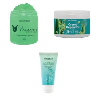 Imagem de Creme Depila Sem Dor Gel Calmante E Creme Clareia Aloe Vera - Lucy's