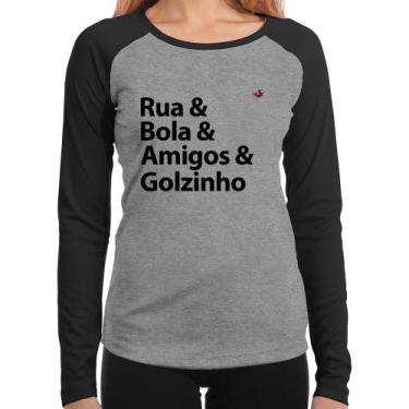 Imagem de Baby Look Raglan Rua & Bola & Amigos & Golzinho Manga Longa - Foca na 