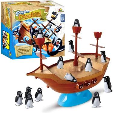 Imagem de Jogo Divertido Para Crianças Pinguins Piratas Equilibristas - Art Brin