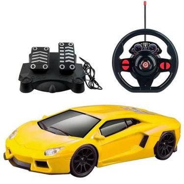 Imagem de Carrinho Racing Control Nitro com Volante e Pedal Amarelo BR1145 - Mul