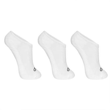 Imagem de Meia Olympikus Cano Invisível pacote c/ 3 pares Feminino, Branco, 33-3