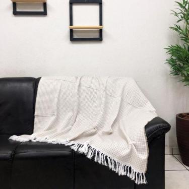Imagem de Manta Para Sofá Grande Decorativa Protetora 1,70 x 1,40m Xale Jacquard