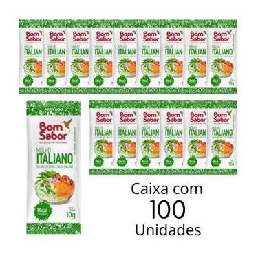 Imagem de Molho Italiano Bom Sabor Para Salada Em Sachê 10g Em Caixa Com 100 Uni