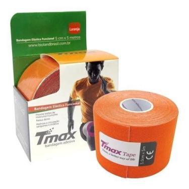 Imagem de BANDAGEM ELASTICA KINESIO TAPE ADESIVA ESPORTIVA ORTOPÉDICA TMAX 5M x 