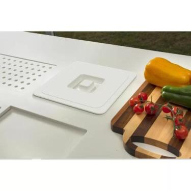 Imagem de Lixeira Embutir Quadrada BRANCA 8 LITROS Plastica - METASUL