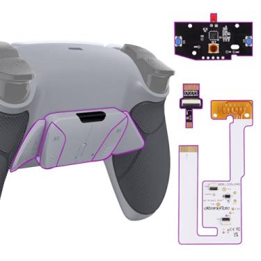 Imagem de eXtremeRate Gray Rubberized Grip Programable RISE4 V3 Remap Kit for PS5 Controller BDM-030 040 050, Upgrade Board New Hope Gray Redesigned Bottom Shell 4 Back Buttons for PS5 Controller -NO Controller