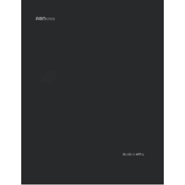 Imagem de ABNotes Dot Grid 4M L A4 Black Glossy: Quadernone/Taccuino Puntinato 4mm per Bullet Journal o Lettering - Nero - 100 Pagine - Con puntini chiari distanti 0,4 cm - Fogli spessi