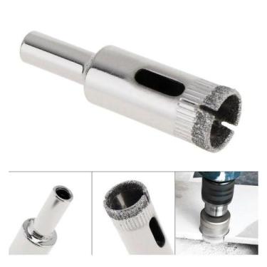 Imagem de Serra Copo Broca Diamantada 20 Mm Artesanato Vidro Espelho MRmore Azul