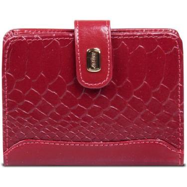 Imagem de Carteira Feminina de Couro 032 - Artlux, Vermelho escuro