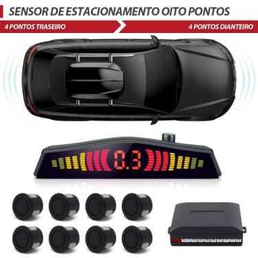 Imagem de Sensor Dianteiro e Traseiro Preto Fosco Prisma 2006 2007 2008 2009 201