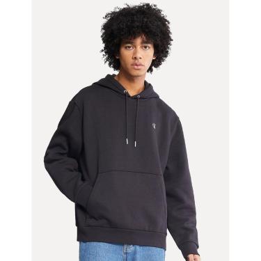 Imagem de Moletom Calvin Klein Masculino Hoodie Fleece CK Logo Preto-Masculino