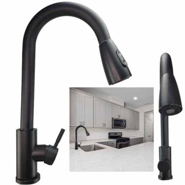 Imagem de Torneira Goumert Pull Down Monocomando Cozinha Flexivel Agua Fria Quente Cuba Mesa Limpeza