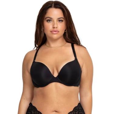 Imagem de Smart & Sexy Sutiã push-up perfeito feminino, Matiz preta (microfibra sedosa), (40) 40DD