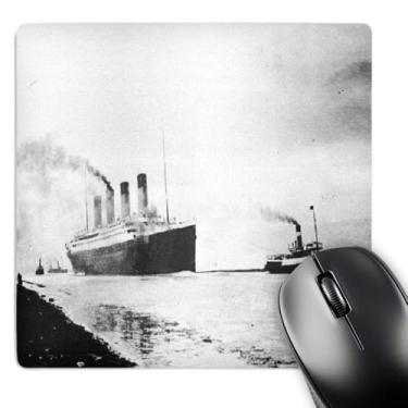 Imagem de 3dRose Mouse pad LLC 20 x 20 x 0,63 cm, fotografia antiga do teste do Titanic (mp_62395_1)