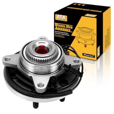 Imagem de AFA Motors 515177 Rolamento de roda dianteiro resistente para Ford F-150 2018 2019 2020 Conjunto de cubo de rolamento de roda 4WD 4x4 c/ ABS 6 terminais