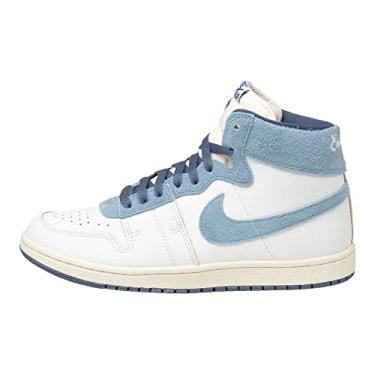 Imagem de Nike Tênis masculino Air Jordan 1 médio, Branco Summit/azul difuso, 44