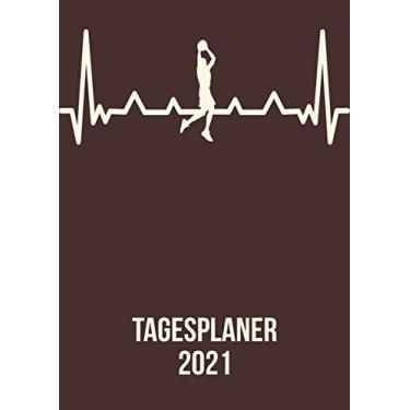 Imagem de Tagesplaner 2021: DIN A4 Kalender von 01/2021 - 12/2021 1 Tag = 1 Seite mit großem Tageskalender und großartiger Übersicht. Monatsübersicht, ... / basketball heartbeat Herzschlag