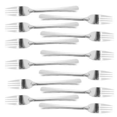 Imagem de Kit 12 Garfos Sobremesa Inox 16Cm Restaurante Buffet Bar - Class Home