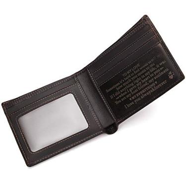 Imagem de Carteira minimalista com duas dobras para marido, namorado, pai e filho – Carteiras de couro personalizadas com bloqueio de RFID – Presente de aniversário, Natal, Dia dos Namorados, Dia dos Pais, formatura, aniversário de casamento, Minimalista, For-lover-004 - Gravado, slim