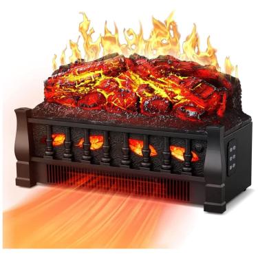 Imagem de Lareira Elétrica Ecológica 21" 53 cm com Controle Remoto, Brilho da Chama Ajustável e Proteção Contra Superaquecimento, 110V 1500W,