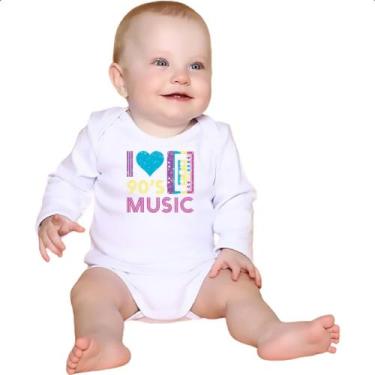 Imagem de Body intantil Eu amo musica anos 90 - Alearts, G