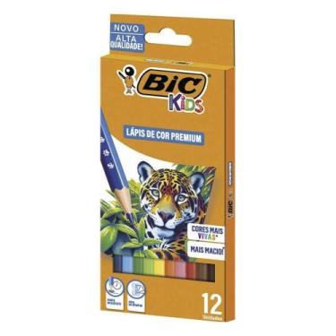 Imagem de Lápis de Cor Kids Premium Com 12 Cores Bic