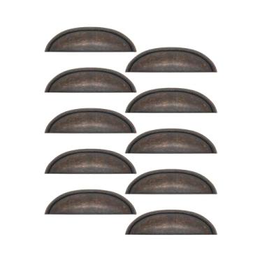 Imagem de Kit 25 Puxador Concha Puxadores De Gaveta Armario Móvel Armario (Bronze Velho)