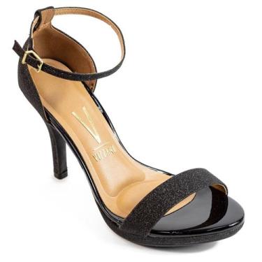 Imagem de Sandália Feminina Clássica Salto Alto Fino Vizzano 6210-655, Preto, 37