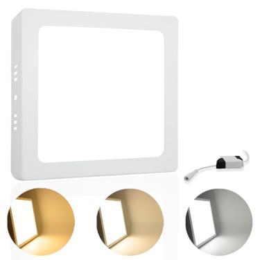 Imagem de Painel Plafon De Led 12w Teto Sobrepor Quadrado Luz Forte (Branco Neutro)