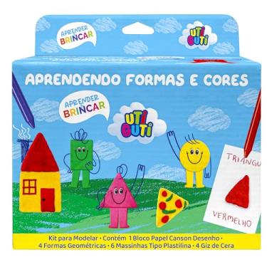 Imagem de UTIGUTI Aprendendo Formas e Cores, Kit de Massinhas Criativa, 16 peças