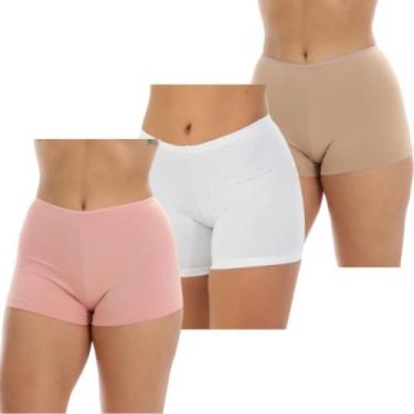 Imagem de Kit 3 Short Íntimo Curto Anágua Segunda Pele Feminina Adulta - Lelu Mo