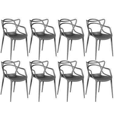 Imagem de Kit 8 Cadeiras Allegra - Preto