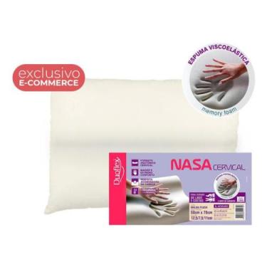 Imagem de Travesseiro Duoflex Nasa Cervical Ortopédico Viscoelástico Cor Branco