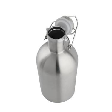 Imagem de Fabricação caseira de cerveja 32oz & 64oz Beer Growler Stainless Steel 304 Beer Bottle with Swing Top, Keeps Homebrew Fresh and Cold with Airtight Seal Acessórios para vinho(1L 32oz)