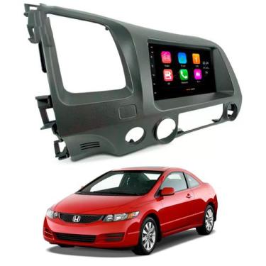 Imagem de Kit Central Multimídia 7" Polegadas CarPlay/Android Auto +Moldura 2 Di